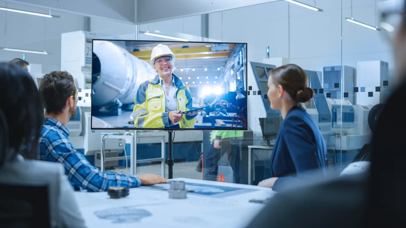 Live video feed of equipment shared with a remote inspection team